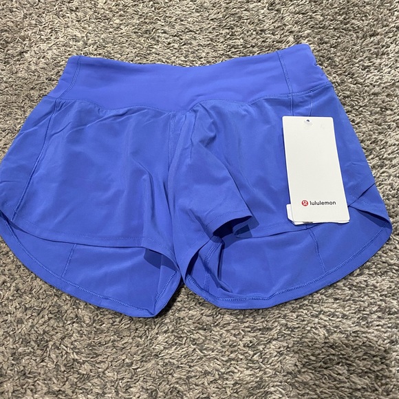 NWT LULULEMON speed up short 4” LINED, size 4, wild indigo - Picture 5 of 9